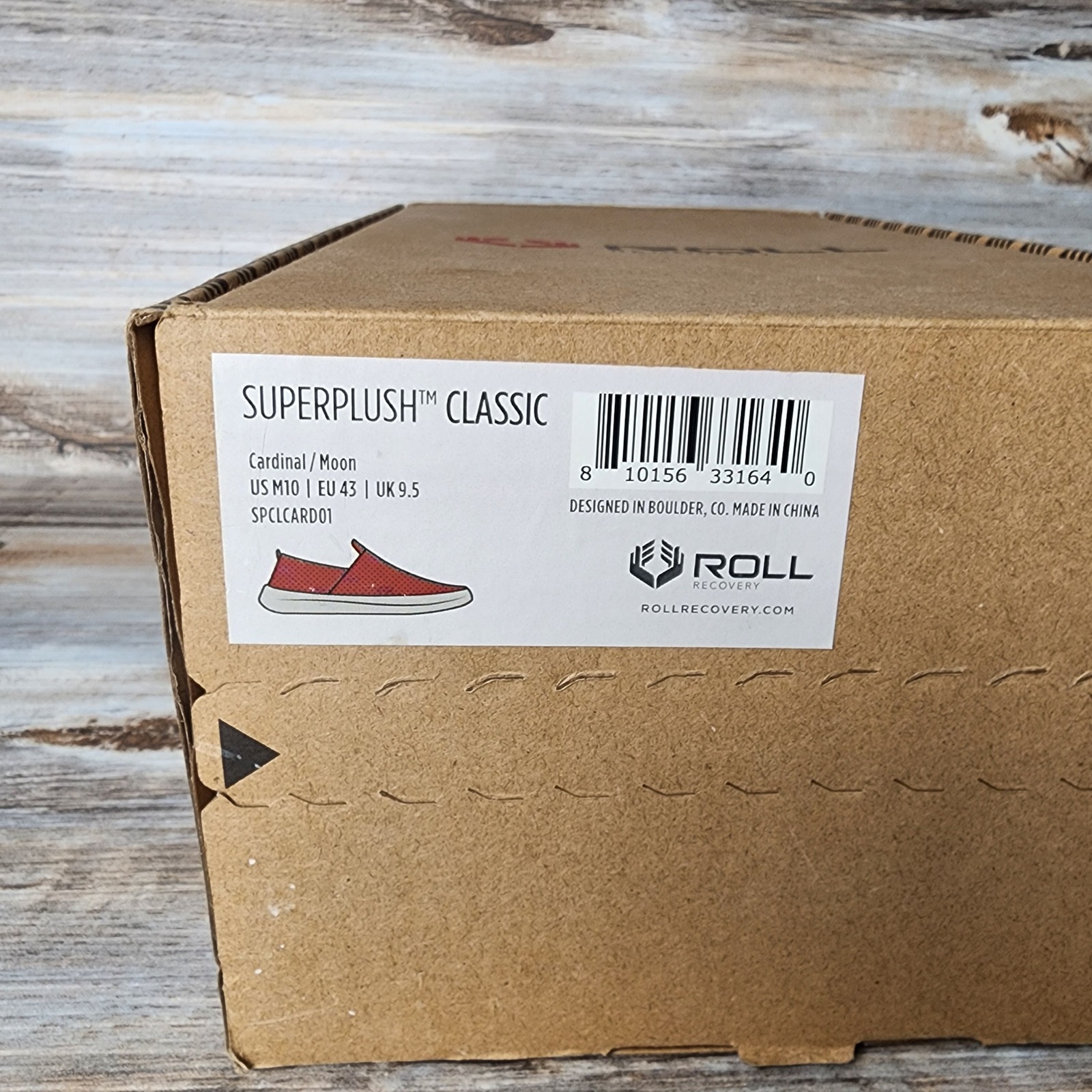 Roll Recovery Superplush Classic Mens 10 Cardinal Moon Red Slip On Shoes New — image 8 of 8